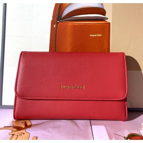 TED LAPIDUS - Portefeuille 2soufflets + rabat - Argent