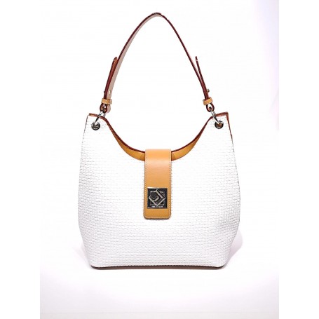 Ted Lapidus - Sac porté épaule Fidélio Blanc