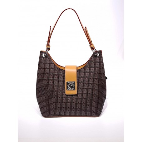 Ted Lapidus - Sac porté épaule Fidélio Marron