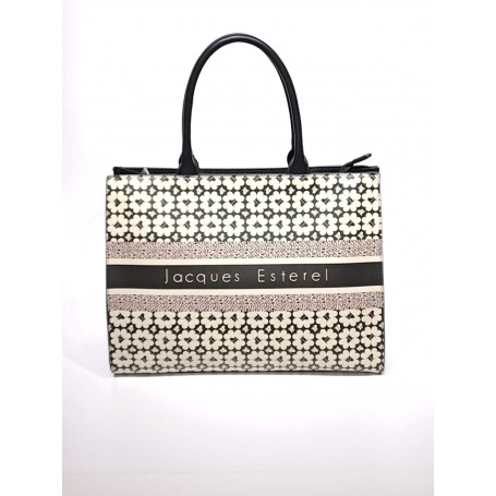 Jacques Esterel - Sac cabas porté main et bandoulière - noir