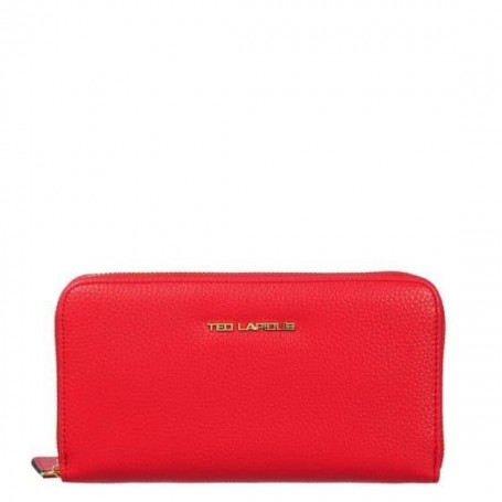 Ted Lapidus - Grand Portefeuille zippé - rouge