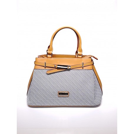 Ted Lapidus - Sac a main Fidélio - blanc et bleu