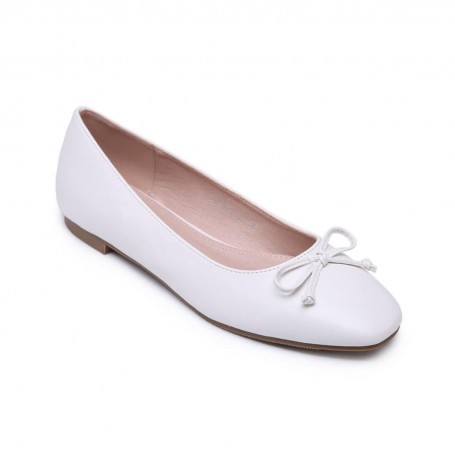 moow - ballerine en cuir - blanche 