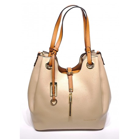 Jacques Esterel - Sac clé porté épaule - beige