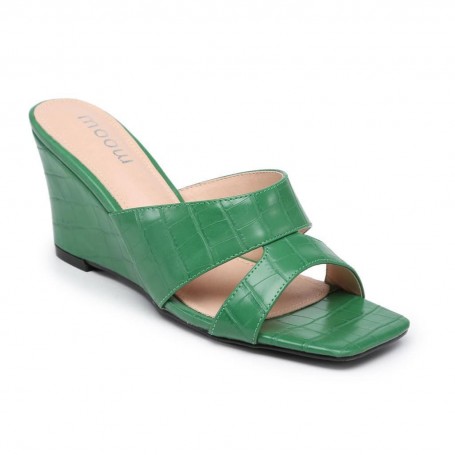 Moow - sandales - croco vert