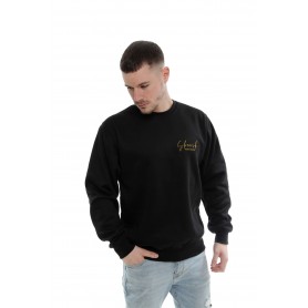 Sweat noir col rond broder Sheesh French Couture taille M